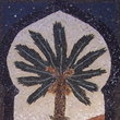 Palm Tree with Goats & Peacock